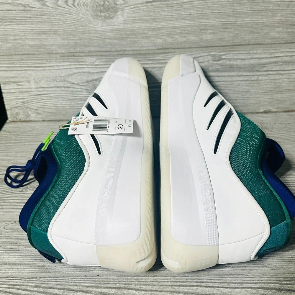 Adidas Dame 9 Basketball Shoes Men's 20 Milwaukee Bucks White‎ Green IG6603 NWOB